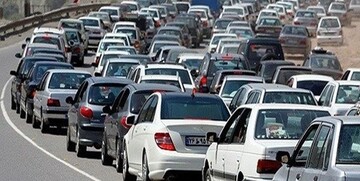 ترافیک نسبتاً شدید در اتوبان رشت ـ قزوین