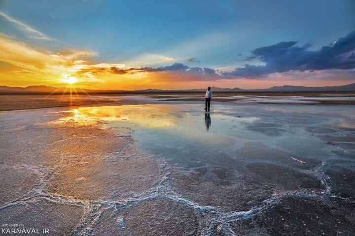 دریاچه نمکی قم؛ جاذبه ای جالب و خاص