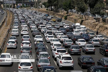 ترافیک نیمه شدید در آزاد راه قزوین-کرج