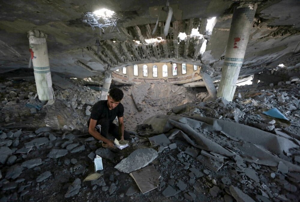 رژیم صهیونیستی مسجد امین محمد را تخریب کرد/عکس