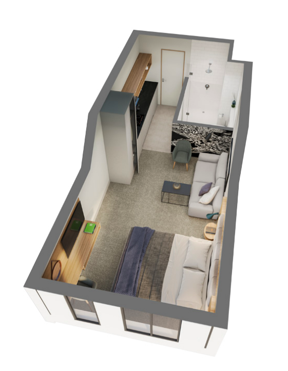 طرح یک میکرو آپارتمان خوش قیمت در کیپ تاون آفریقای جنوبی