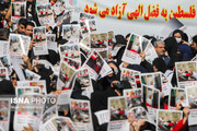 تجمع مردم تهران در میدان انقلاب در دفاع از مردم مظلوم فلسطین