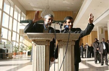 عکس های صمیمی احمدی‌نژاد و حدادعادل