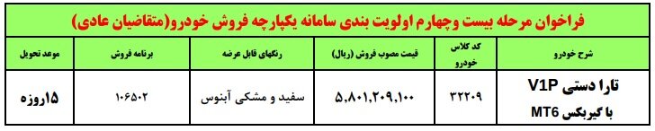 فروش تارا