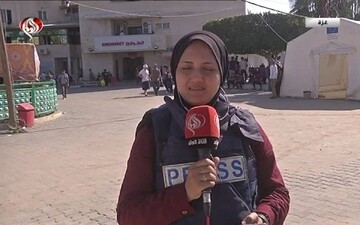 لحظه از حال رفتن خبرنگار زن شبکه العالم در غزه هنگام پخش زنده + فیلم