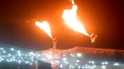 اقدام خطرناک دو پسر جوان با کپسول گاز شهری در جشن عروسی محلی در کردستان + فیلم