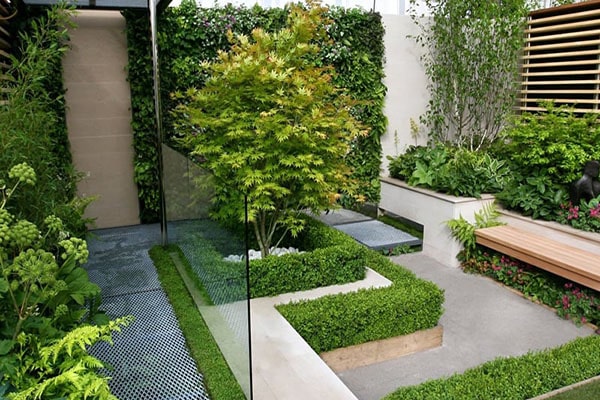 طراحی فضای سبز مدرن + طراحی فضای سبز حیاط