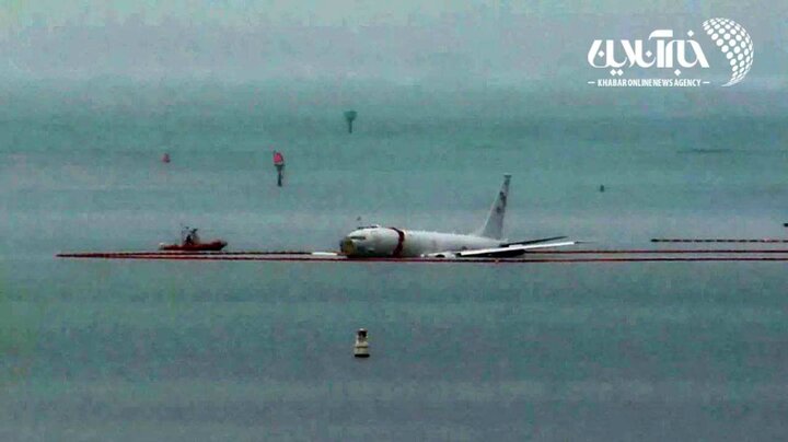 فوری؛ سقوط هواپیمای پیشرفته آمریکا به داخل دریا + عکس