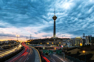 تصاویر تماشایی از رنگین‌کمان زیبای آسمان تهران