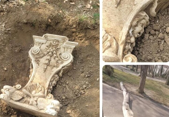 ماجرای کشف "آبنمای سنگی نفیس قدیمی" در محوطه متروکه کاخ سعدآباد چیست؟