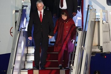 لحظه جالب ورود رئیس جمهور کوبا و همسرش به ایران / فیلم