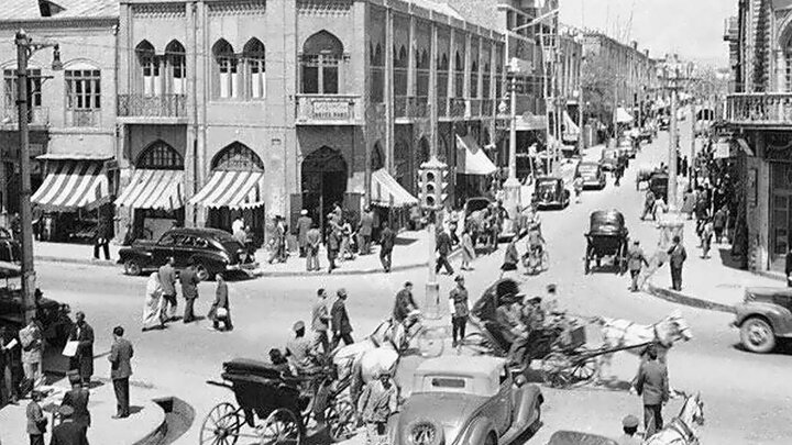 عکسی قدیمی از خیابان علاءالدوله در زمان قاجار 