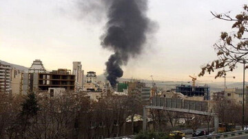 آتش‌سوزی وحشتناک در اتوبان همت تهران + فیلم