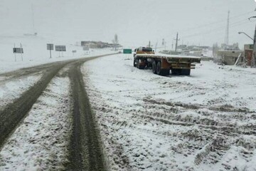اولین بارش برف زمستان ۱۴۰۲ در این منطقه از ایران / فیلم