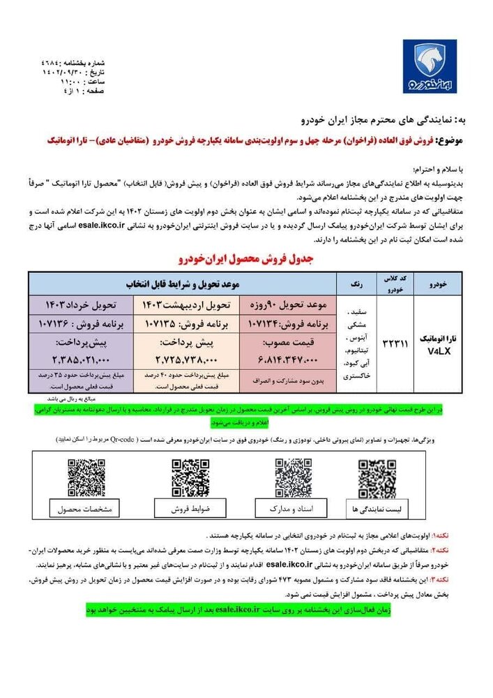 ثبت نام فروش فوق‌العاده یک محصول ایران خودرو +قیمت