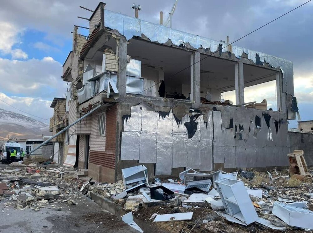 عکس هولناک از انفجار یک ساختمان مسکونی 