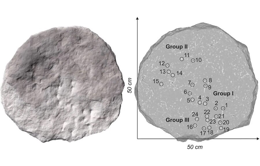 کشف «نقشۀ سنگی آسمان» با قدمت ۲۵۰۰ سال در ایتالیا
