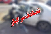 تصادف زنجیره ای وحشتناک در اتوبان تهران کرج زیر پل ورد آورد + فیلم
