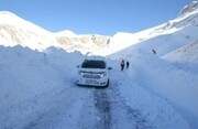 بارش برف ۴ متری در مرز ایران و ترکیه + فیلم