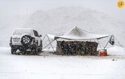 فیلم پربازدید از بارش شدید برف در عربستان