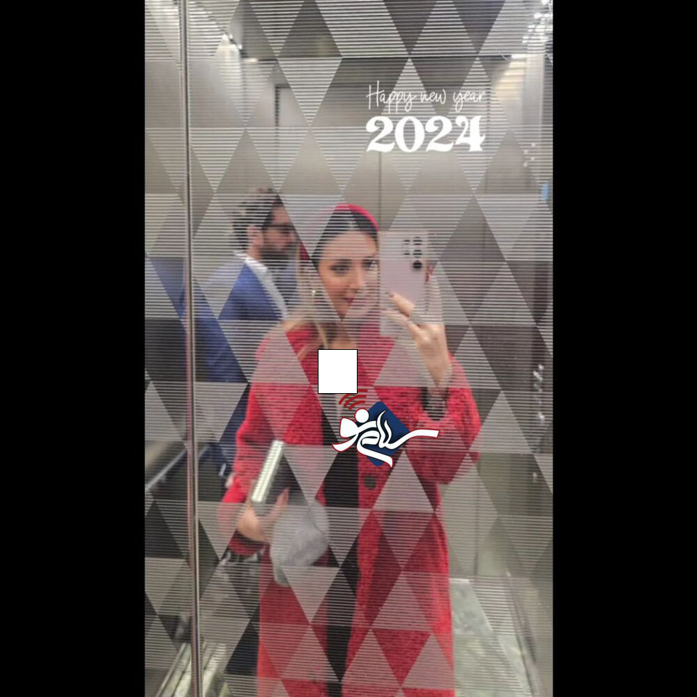 عکس سلفی جدید بهرام رادان و همسرش در آسانسور