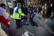 تصاویری از حمله تروریستی در مسیر گلزار شهدای کرمان