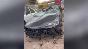 اولین تصاویر از خودروی مچاله شده معاون وزیر صمت پس از تصادف هولناک  + جزییات