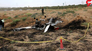 عکس جگرسوز خلبان هواپیمای سقوط کرده در کرج