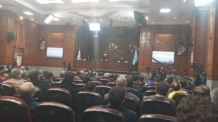 اولین عکس از برگزاری ششمین جلسه دادگاه منافقین