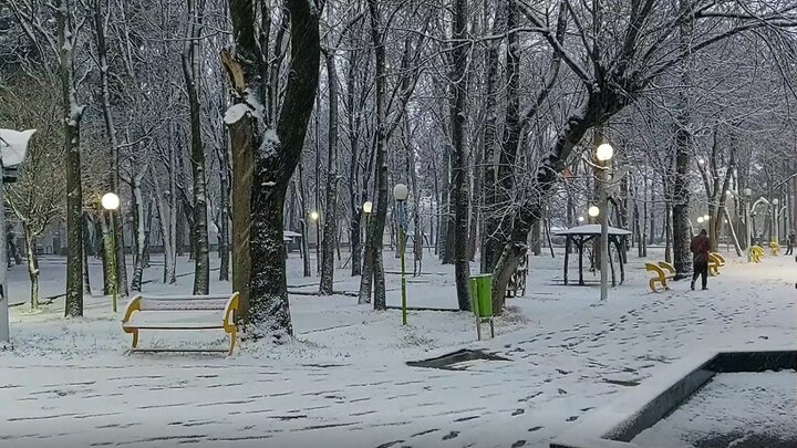 ویدیو تماشایی از بارش برف زمستانی در شهرستان اهر