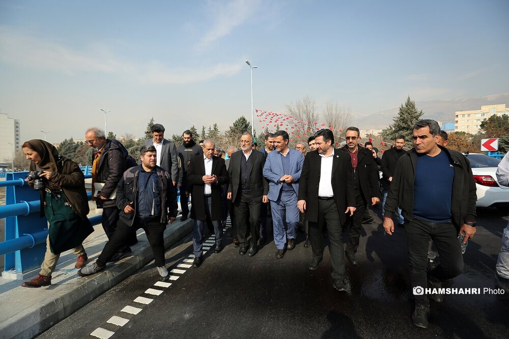 این پل در تهران ضد برف است! + تصاویر