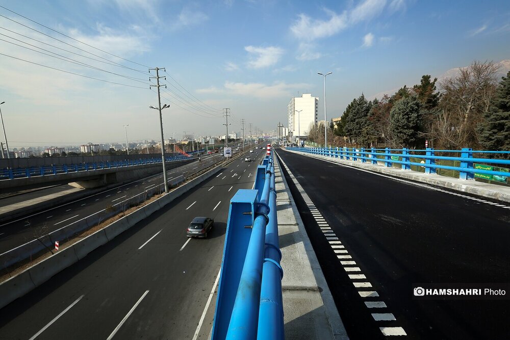 این پل در تهران ضد برف است! + تصاویر