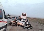 تصادف وحشتناک دو پژو در کرمان