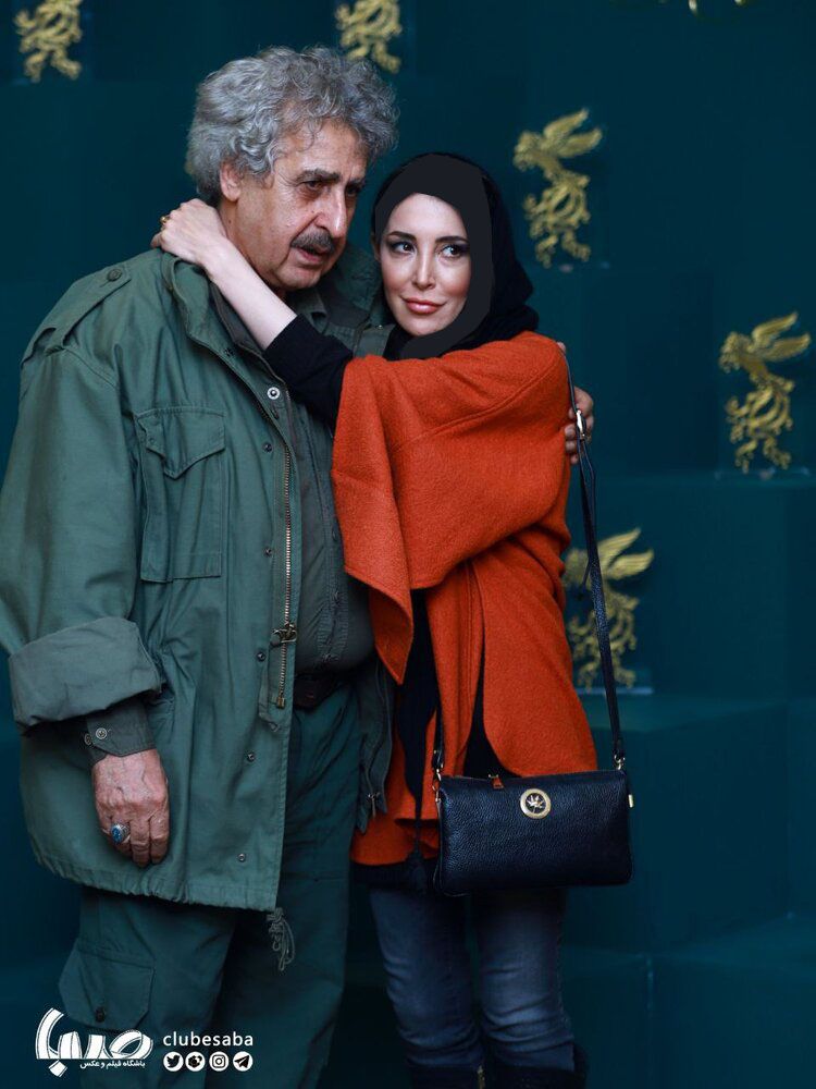 سحر جعفری‌جوزانی در آغوش پدرش در جشنواره فجر