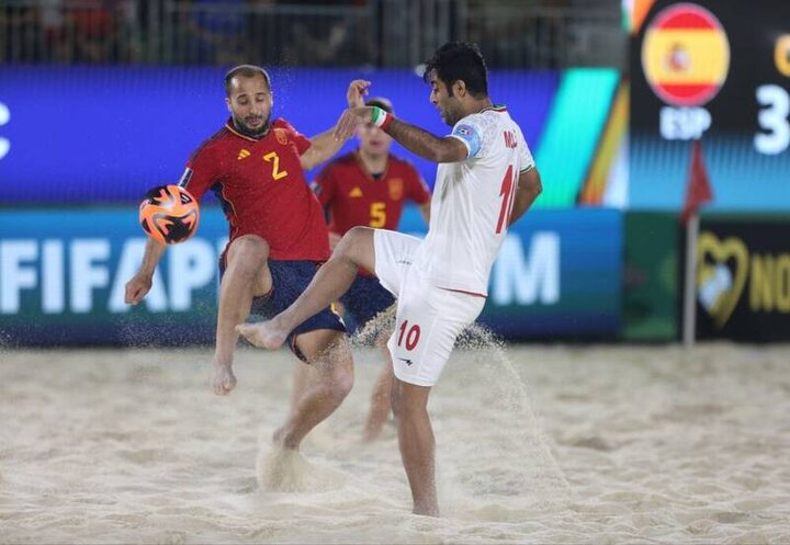 خلاصه بازی فوتبال ساحلی ایران ۶ (۳) - ۶ (۱) اسپانیا + برتری ملی پوشان در ضربات پنالتی / فیلم