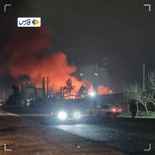 اولین تصاویر از آتش‌سوزی شدید امشب در تهران