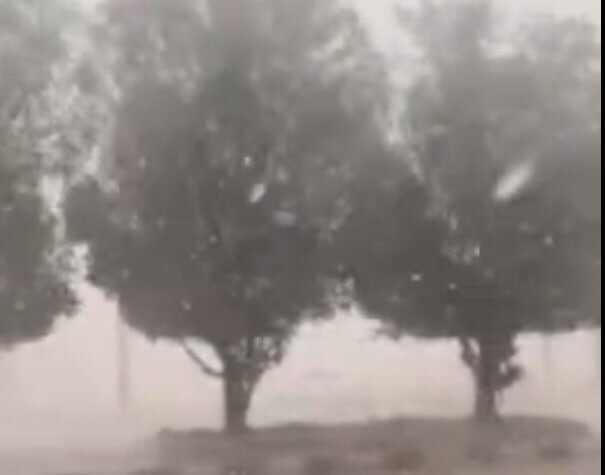 بارش تگرگ شوکه کننده در عربستان + فیلم