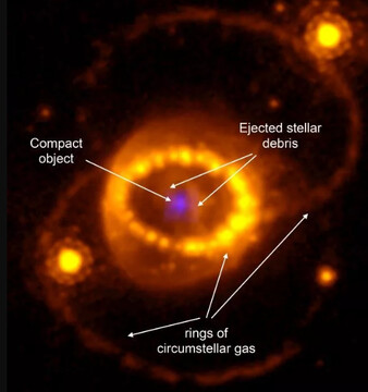تلسکوپ جیمز وب یک ستاره نوترونی را آشکار می‌کند