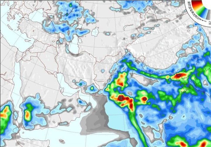 تصویری غافلگیر کننده از نقشه هواشناسی کشور / ورود چهار موج بارشی تا ۱۶ روز آینده