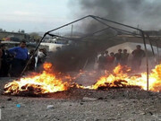 آتش‌ گرفتن چادرهای عشایری در اردبیل / ۲ کودک در آتش سوختند