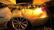 تصادف وحشتناک ماشین عروس در جشن عروسی + مصدومیت شدید داماد / فیلم