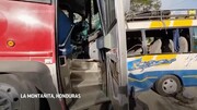 ۳۱ کشته و زخمی درپی تصادف دو اتوبوس + فیلم