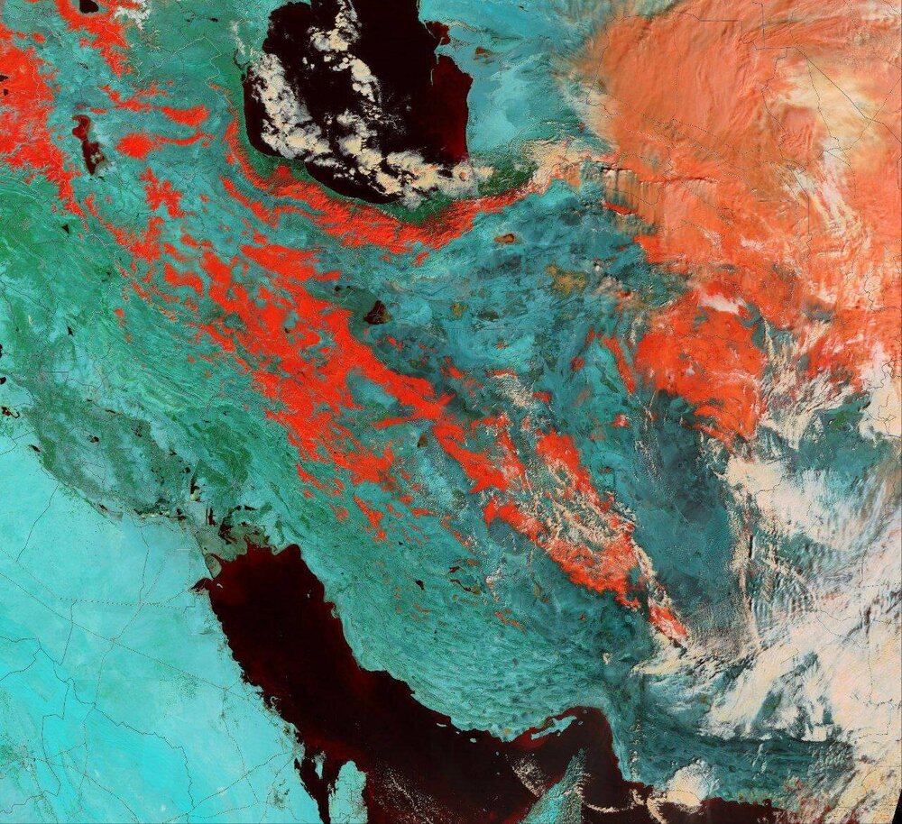 تصویر دیدنی ناسا از پوشش برف ایران