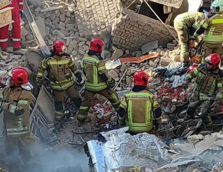 تخریب کامل یک خانه در قزوین درپی انفجار مواد محترقه