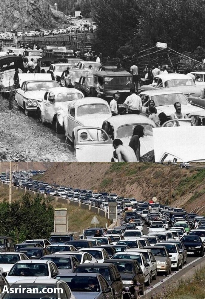 (تصویر) ترافیکی که از دهه ۴۰ باقی است