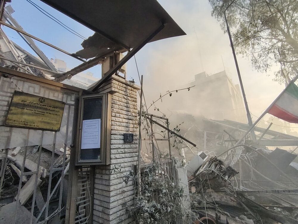 آخرین عکس‌ها از ساختمان تخریب شده کنسولگری ایران