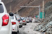 ترافیک شدید جاده چالوس به سمت تهران پس از بازگشت مسافران + فیلم