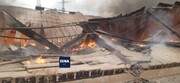 آتش گرفتن وحشتناک انبار کالا در شیراز + فیلم