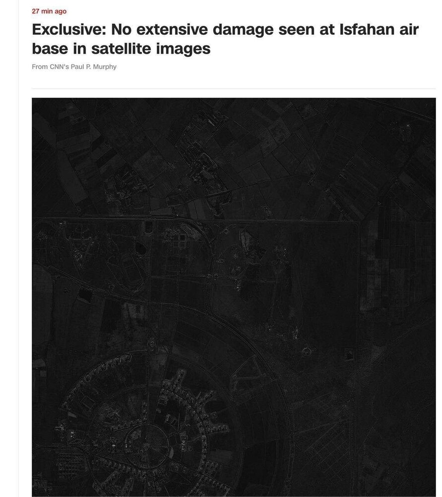 اولین عکس از پایگاه هوایی اصفهان بعد از حمله دیشب