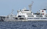 حمله چین به کشتی فیلیپینی با آبپاش + فیلم